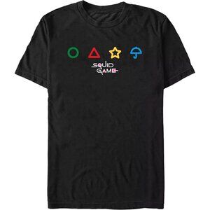 NETFLIX Men's Squid Game Colorful Symbols T-Shirt Size Large 42-44 NWT